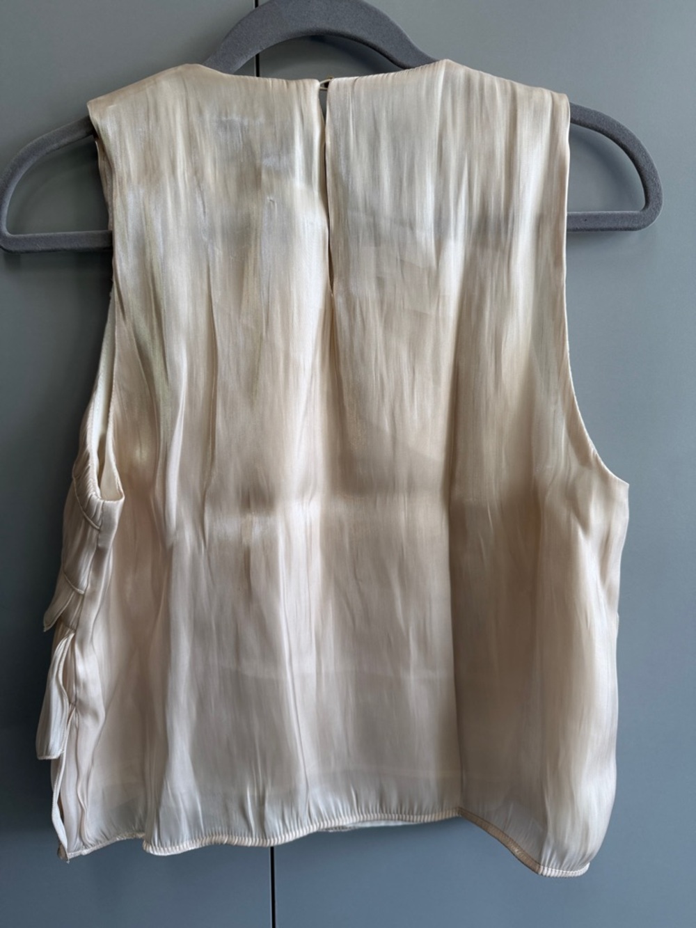 Zara Ivory Layered Ruffle Sleeveless Top - Picture 3 of 3
